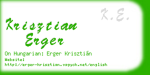 krisztian erger business card